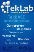TekBASE - Webinterface